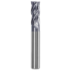 Corner Chamfer End Mill: 0.5512″ Dia, 1.0236″ LOC, 4 Flute, 0.0157″ Chamfer Width, Solid Carbide 3.31 mm OAL, AlTiN Coated, Centercutting