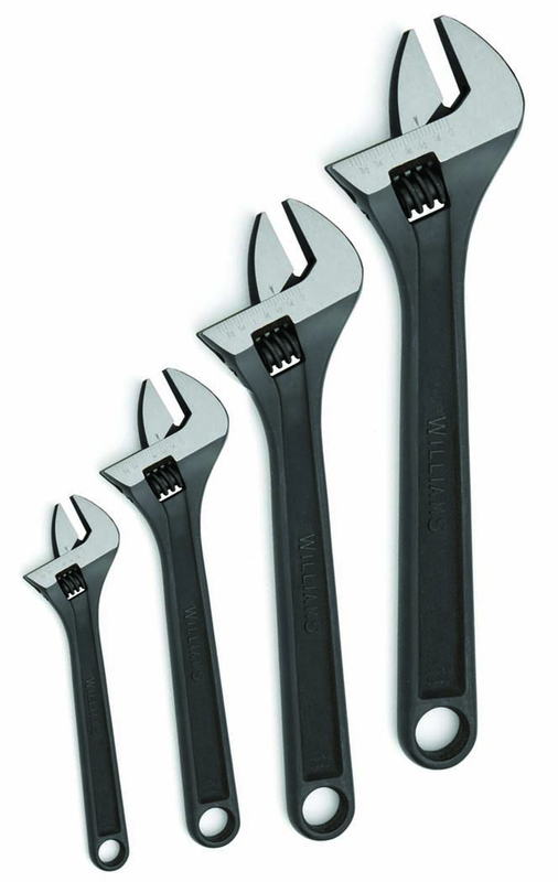 4 Piece Black Adjustable Wrench Set - USA Tool & Supply