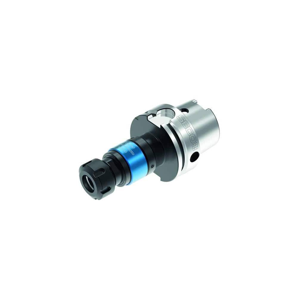 Collet Chuck: 0.236 to 0.59″ Capacity, ER Collet, Taper Shank 4.823″ Projection, Through Coolant