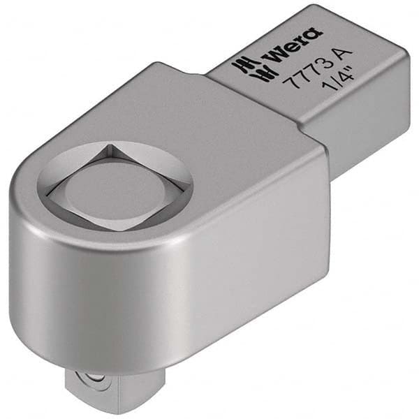 Wera - Torque Wrench Interchangeable Heads Head Type: Square NonRatcheting Size (Inch): 1/4 - USA Tool & Supply