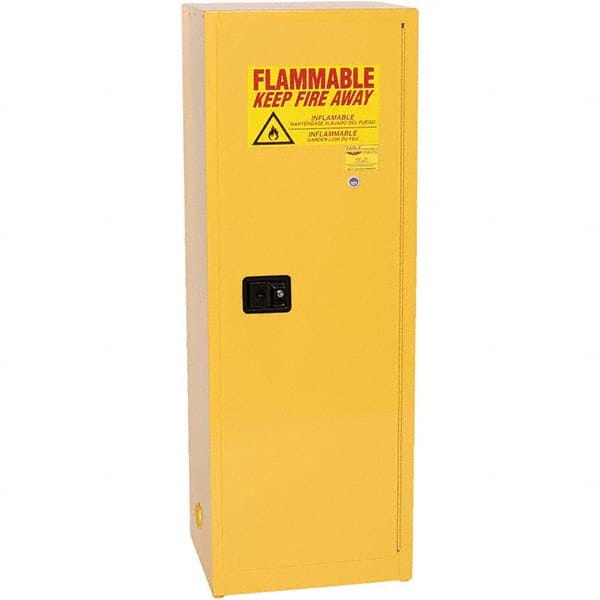 Eagle - Safety Cabinets Hazardous Chemical Type: Flammable and Combustible Liquids Color: Yellow - USA Tool & Supply