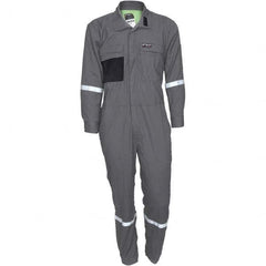 MCR Safety - Size 38 Regular Gray ASTM F1506 8.9 Cal/Cm2 CAT2 NFPA 2112 UL Certified NFPA 70E Flame Resistant/Retardant Coveralls - USA Tool & Supply