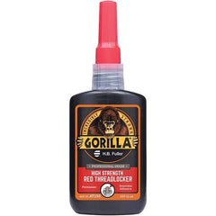 GorillaPro - 50 mL Bottle, Red, High Strength Threadlocker - USA Tool & Supply