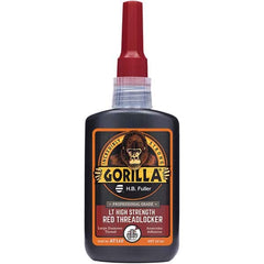 GorillaPro - 50 mL Bottle, Red, High Strength Threadlocker - USA Tool & Supply