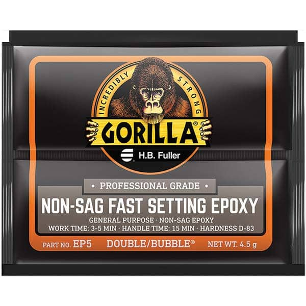 GorillaPro - Smaller than 1 oz. Foil Pack Non-Sag Fast Setting Epoxy - USA Tool & Supply