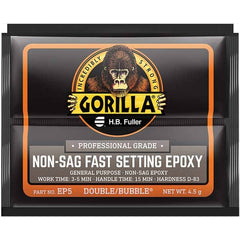 GorillaPro - Smaller than 1 oz. Foil Pack Non-Sag Fast Setting Epoxy - USA Tool & Supply