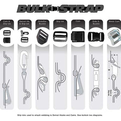 Bulk Strap - Slings & Tiedowns (Load-Rated) Type: Cam Buckle Length (Feet): 2 - USA Tool & Supply