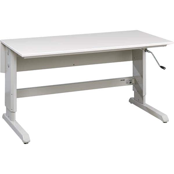 Treston - Stationary Work Benches, Tables Type: Laminate Top Crank Table Top Material: Laminate - USA Tool & Supply