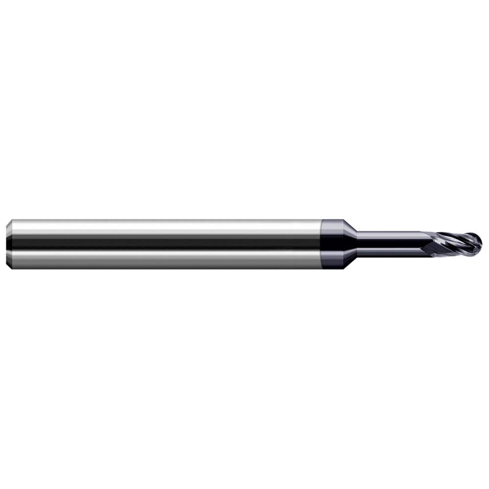 Harvey Tool - Ball End Mills; Mill Diameter (mm): 1.20 ; Mill Diameter (Inch): 3/64 ; Mill Diameter (Decimal Inch): 0.0470 ; Number of Flutes: 4 ; Length of Cut (Decimal Inch): 0.0700 ; Material: Solid Carbide - Exact Industrial Supply