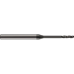 Harvey Tool - 1/8" Diam, 1" LOC, 3 Flute Solid Carbide Ball End Mill - Exact Industrial Supply