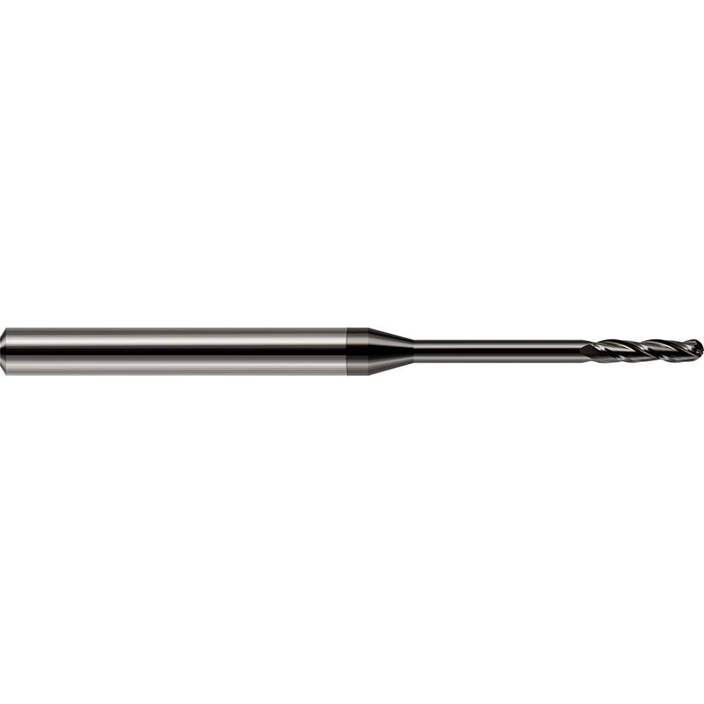 Harvey Tool - 3/32" Diam, 3/4" LOC, 3 Flute Solid Carbide Ball End Mill - Exact Industrial Supply