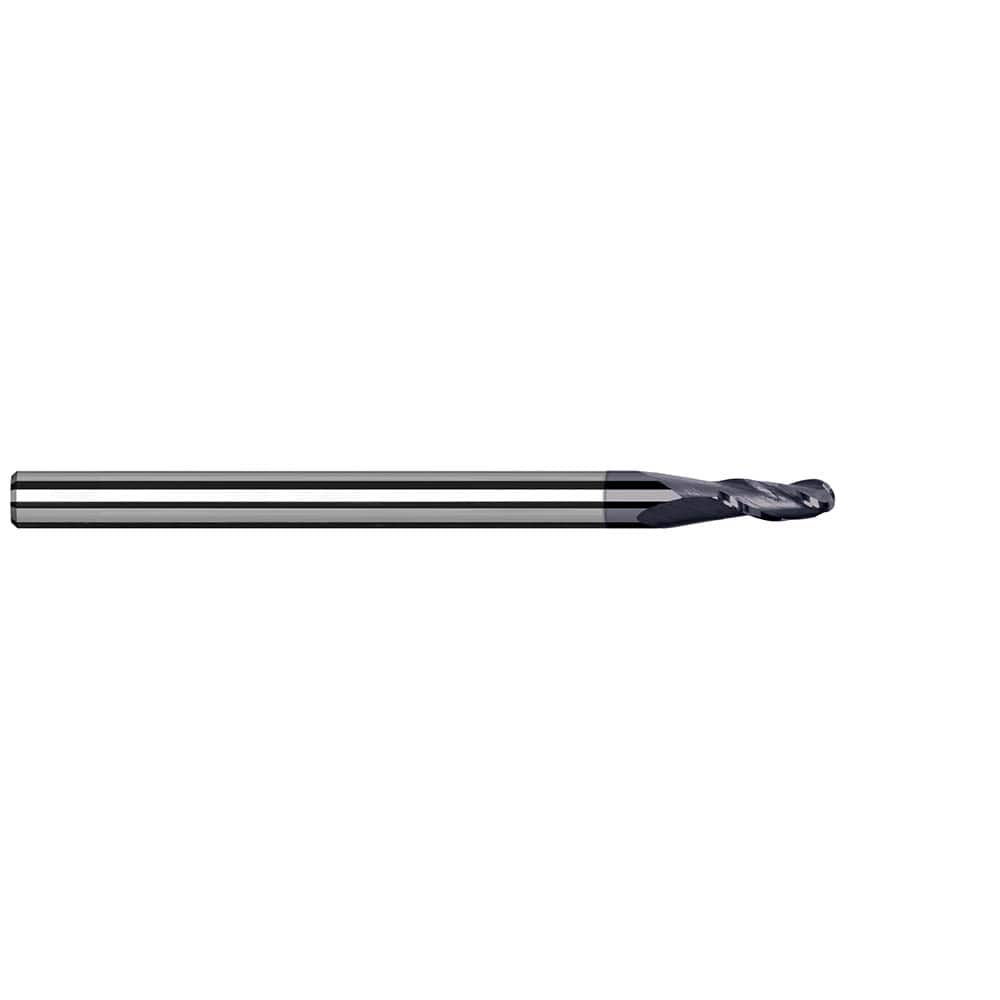 Harvey Tool - 0.025" Diam, 0.038" LOC, 3 Flute Solid Carbide Ball End Mill