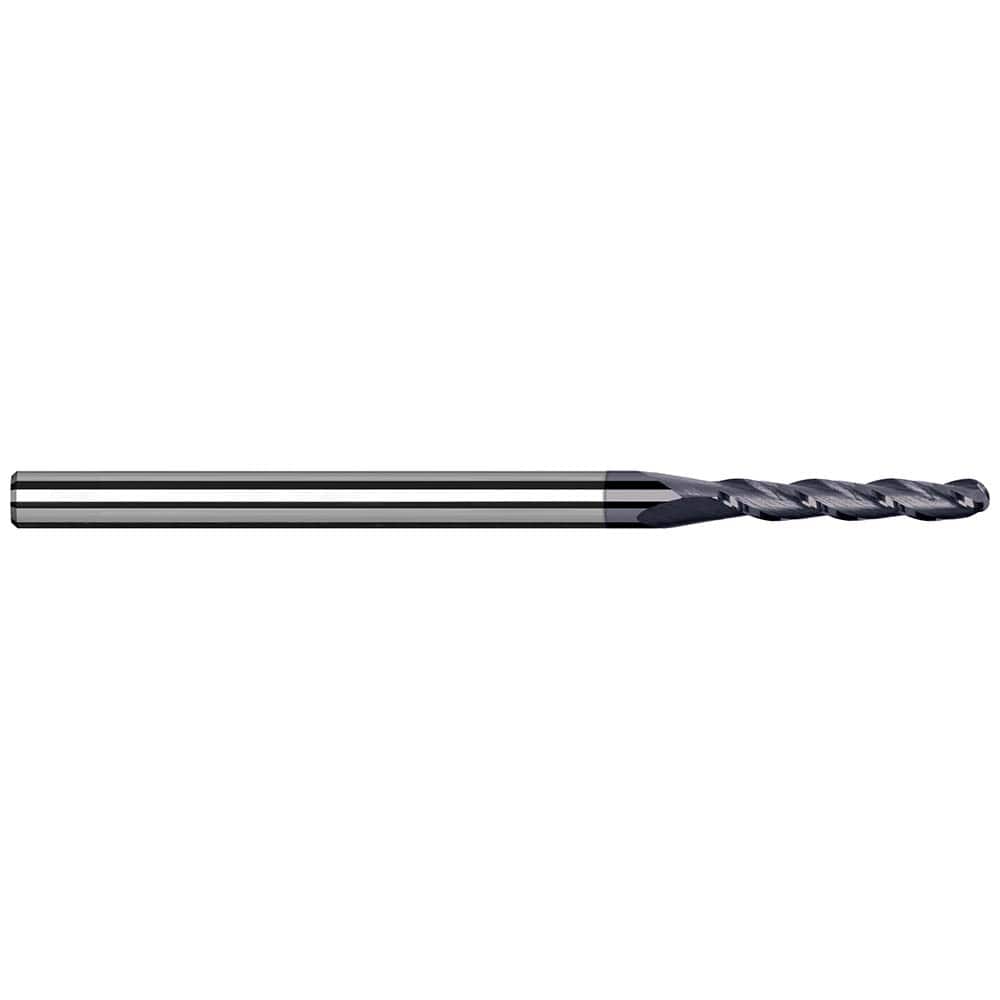 Harvey Tool - Ball End Mills; Mill Diameter (Inch): 1/4 ; Mill Diameter (Decimal Inch): 0.2500 ; Number of Flutes: 4 ; Length of Cut (Inch): 1-1/4 ; Length of Cut (Decimal Inch): 1.2500 ; Material: Solid Carbide - Exact Industrial Supply