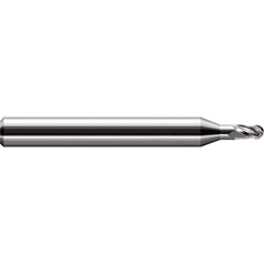 Harvey Tool - 0.5mm Diam, 0.03" LOC, 3 Flute Solid Carbide Ball End Mill