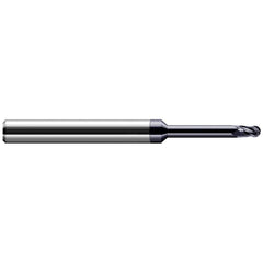 Harvey Tool - Ball End Mills; Mill Diameter (Decimal Inch): 0.0500 ; Number of Flutes: 4 ; Length of Cut (mm): 1.9000 ; Length of Cut (Decimal Inch): 0.0750 ; Material: Solid Carbide ; Overall Length (Inch): 2-1/2 - Exact Industrial Supply