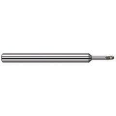Harvey Tool - Ball End Mills; Mill Diameter (mm): 1.00 ; Mill Diameter (Decimal Inch): 0.0394 ; Number of Flutes: 3 ; Length of Cut (mm): 1.5000 ; Length of Cut (Decimal Inch): 0.0591 ; Material: Solid Carbide - Exact Industrial Supply