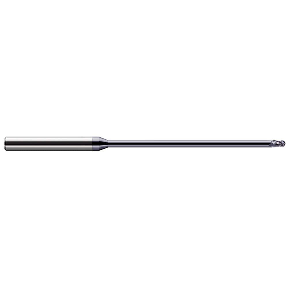 Harvey Tool - 3/64" Diam, 0.07" LOC, 3 Flute Solid Carbide Ball End Mill - Exact Industrial Supply