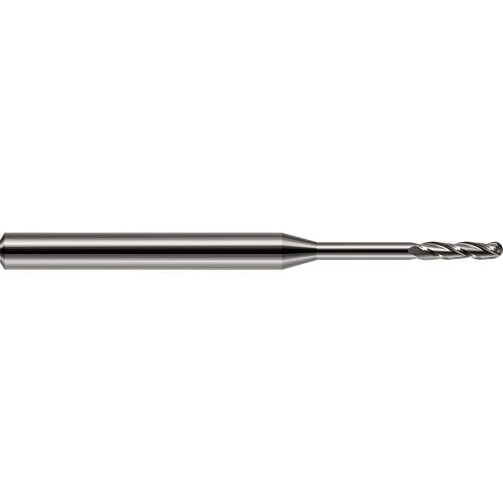 Harvey Tool - 3/64" Diam, 1/4" LOC, 3 Flute Solid Carbide Ball End Mill