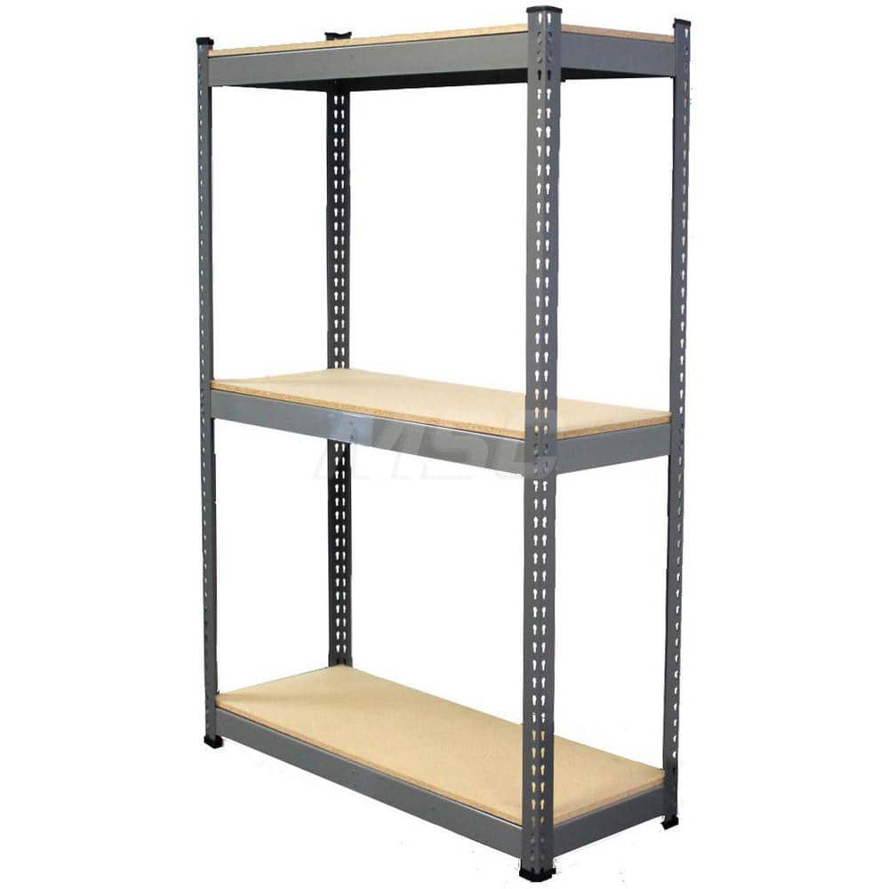 14 Gauge Heavy-Duty Rivet Shelving: 48″ Wide, 7″ High 3 Shelf, 1,700 lb Shelf Capacity