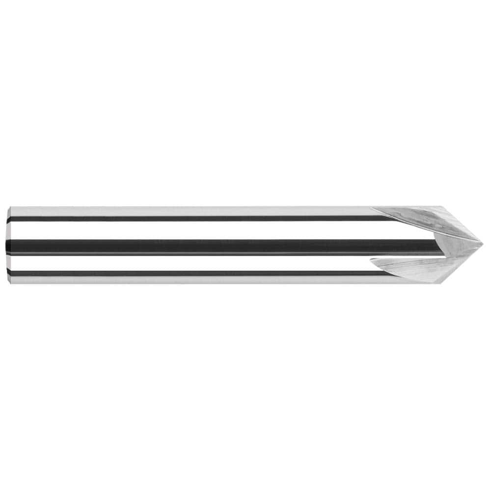 Harvey Tool - 1/8" Diam 120°/60° 2-Flute Single End Solid Carbide Chamfer Mill - Exact Industrial Supply