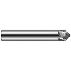 Harvey Tool - 3/8" Diam 60°/120° 3-Flute Single End Solid Carbide Chamfer Mill - Exact Industrial Supply