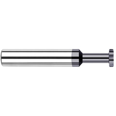 Harvey Tool - 1/4" Cut Diam, 1/32" Cut Width, 1/4" Shank, Straight-Tooth Woodruff Keyseat Cutter - Exact Industrial Supply