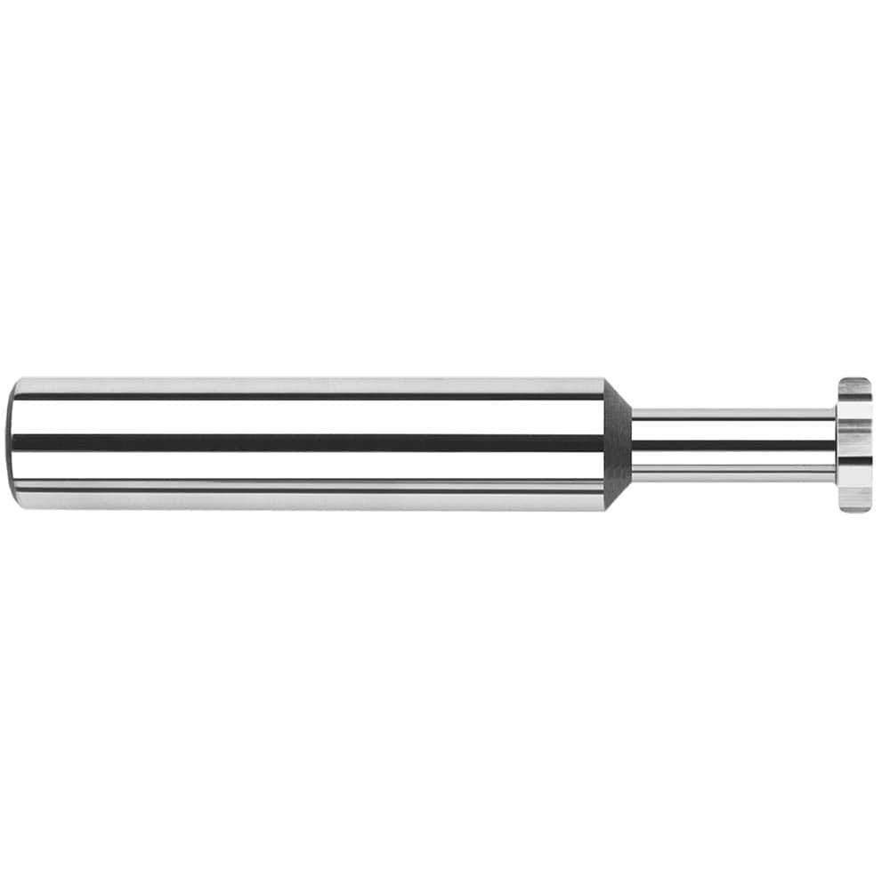 Harvey Tool - 1/2" Cut Diam, 0.5mm Cut Width, 1/2" Shank, Straight-Tooth Woodruff Keyseat Cutter - Exact Industrial Supply