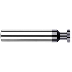 Harvey Tool - 1/8" Cut Diam, 1/16" Cut Width, 1/8" Shank, Straight-Tooth Woodruff Keyseat Cutter - Exact Industrial Supply