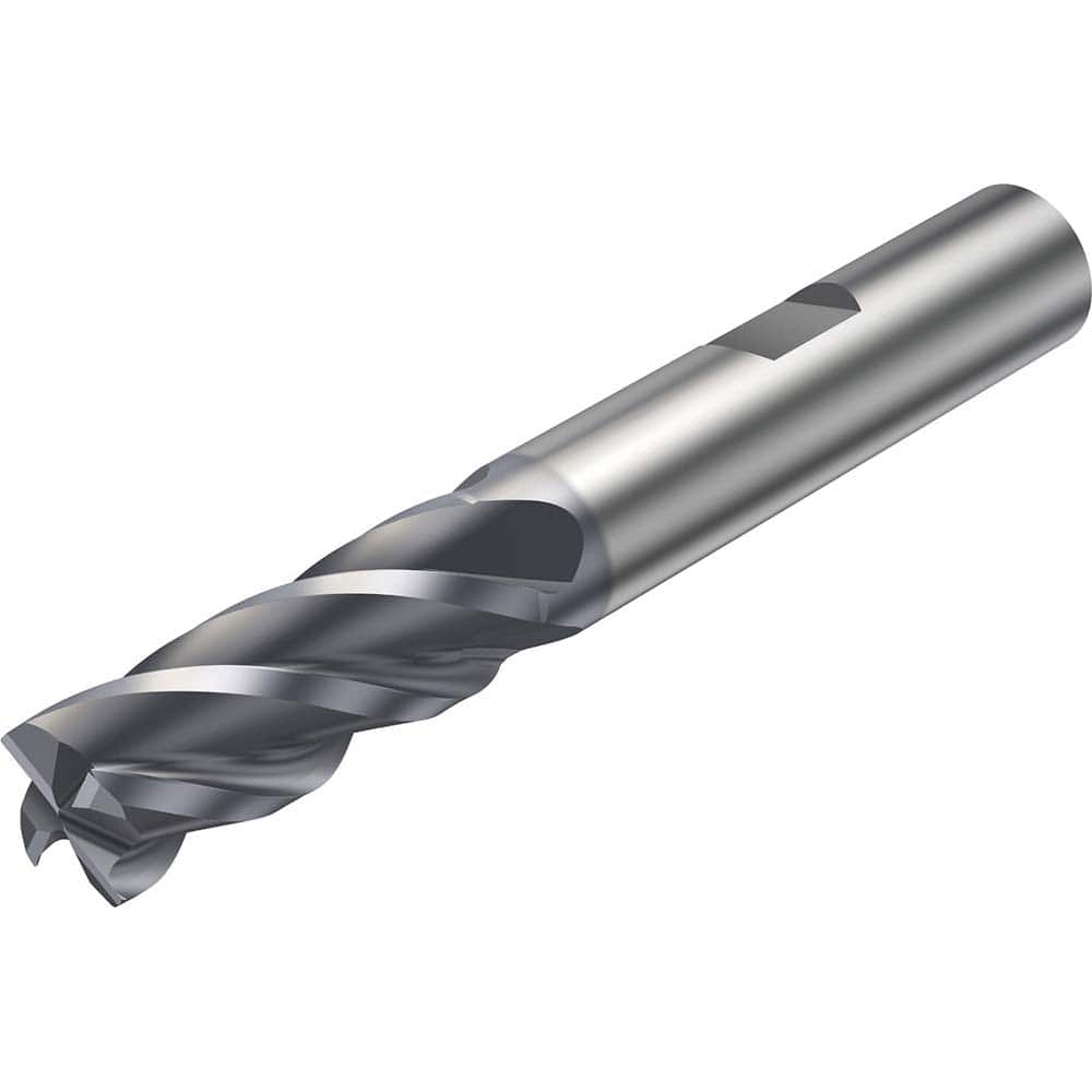 Sandvik Coromant - Corner Radius & Corner Chamfer End Mills; Mill Diameter (mm): 12.00 ; Mill Diameter (Decimal Inch): 0.4720 ; End Type: Corner Radius ; Corner Radius (mm): 0.5 ; Corner Radius (Decimal Inch): 0.02 ; Number of Flutes: 4 - Exact Industrial Supply