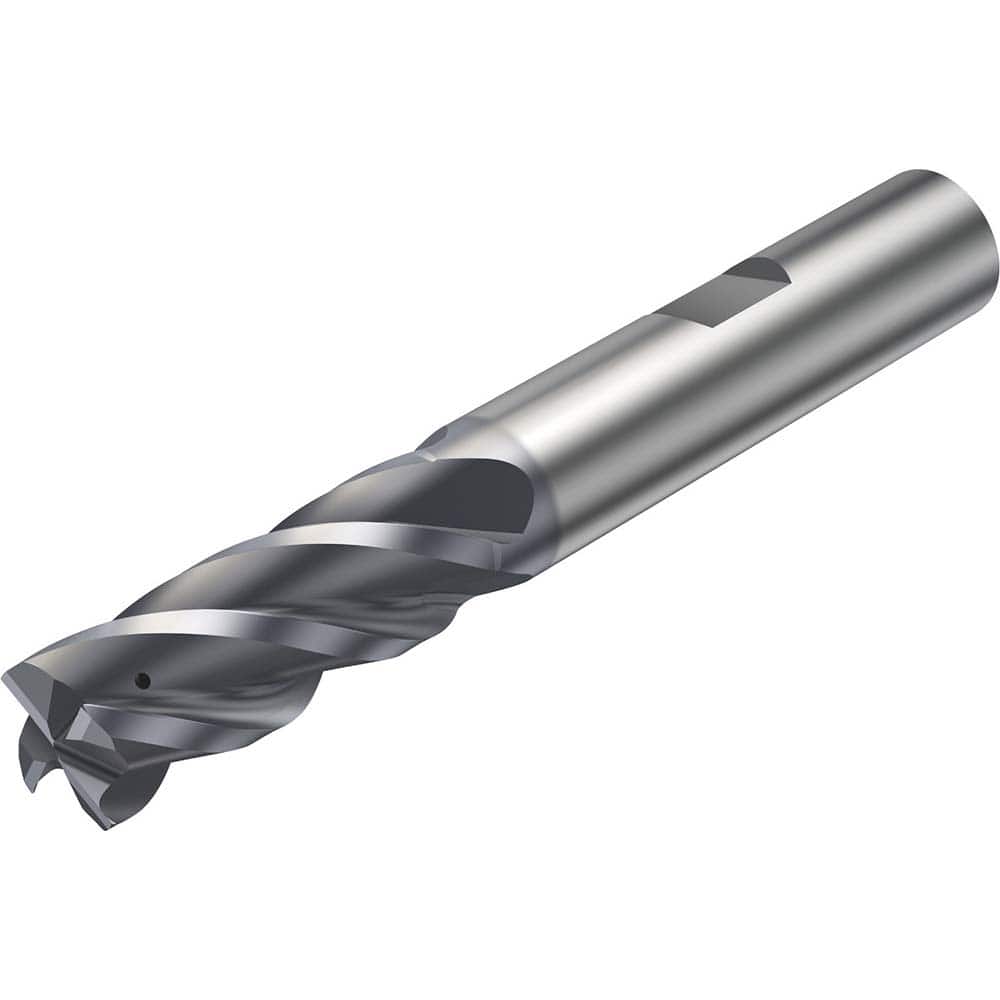 Sandvik Coromant - Corner Radius & Corner Chamfer End Mills; Mill Diameter (mm): 10.00 ; Mill Diameter (Decimal Inch): 0.3940 ; End Type: Corner Radius ; Corner Radius (mm): 1 ; Corner Radius (Decimal Inch): 0.039 ; Number of Flutes: 4 - Exact Industrial Supply