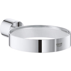 Grohe - Washroom Shelves, Soap Dishes & Towel Holders; Type: Soap Dish Holder ; Material: Metal ; Length (Inch): 6-1/8 ; Width (Inch): 1-3/8 ; Depth (Inch): 6.14 ; Finish/Coating: Chrome - Exact Industrial Supply