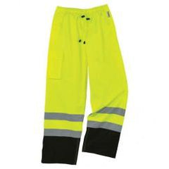 8915BK M LIME BLK BOTT RAIN PANTS - USA Tool & Supply