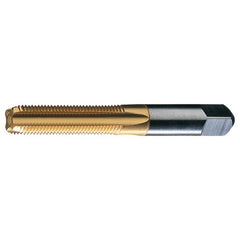 ‎7/8-14 UNF 4 Flute H4 HSS Standard Bottoming Chamfer General Purpose Hand Tap- TiN - Exact Industrial Supply