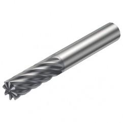 R215.36-06030-AC13H 1610 6mm 6 FL Solid Carbide End Mill - Corner chamfer w/Cylindrical Shank - USA Tool & Supply