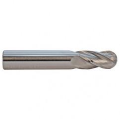 3.5mm TuffCut GP Standard Length 4 Fl Ball Nose Center Cutting End Mill - USA Tool & Supply