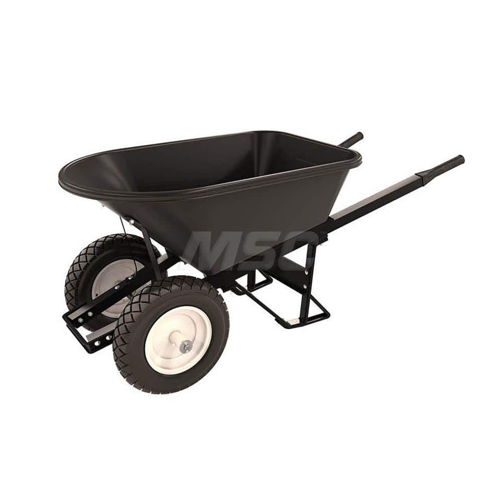 Wheelbarrows; Volume Capacity: 5.8; Load Capacity: 250; Wheel Type: Flat-Free Wheel; Wheel Material: Rubber; Tray Material: Polyethylene; Handle Material: Steel; Capacity (Lb.): 5.8