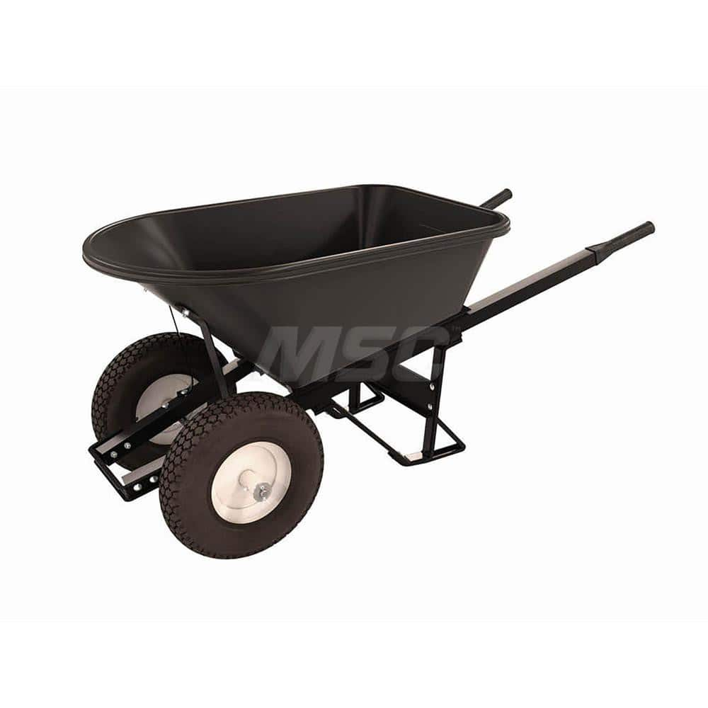 Wheelbarrows; Volume Capacity: 5.8; Load Capacity: 250; Wheel Type: Flat-Free Wheel; Wheel Material: Rubber; Tray Material: Polyethylene; Handle Material: Steel; Capacity (Lb.): 5.8