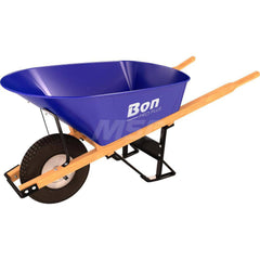 Wheelbarrows; Volume Capacity: 6.0; Load Capacity: 250; Wheel Type: Flat-Free Wheel; Wheel Material: Rubber; Tray Material: Steel; Handle Material: Wood; Capacity (Lb.): 6.0