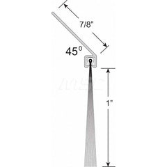 Sweeps & Seals; Product Type: Garage & Dock Door Sweep with Weather Seal; Flange Material: Anodized Aluminum; Overall Height: 1.875; Bristle Length: 1; Flange Width: 0.8750; Bristle Material: Nylon; Overall Length (Inch): 14.00; Length (Inch): 14.00; Over