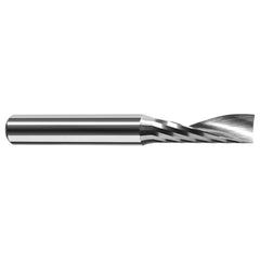 End Mills for Plastics - Single Flute - 0.1250″ (1/8″) Cutter Diameter × 0.2500″ (1/4″) Length of Cut Carbide Square Upcut End Mill for Plastic, 1 Flute - Exact Industrial Supply