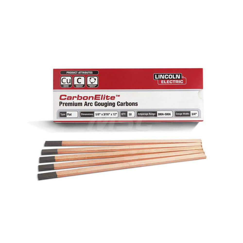 Stick Welding Electrode: 5/8″ Dia, 12″ Long, Synthetic Graphite