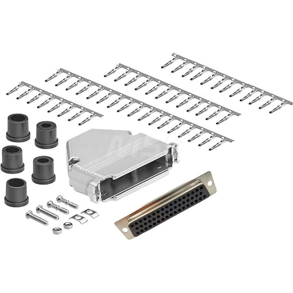 Female D-Sub RS-232 Serial DB50 Adapter Zinc Housing, Nickel-Plated, For Data Networks, Serial Data Transmission Device Management & Instrument Control