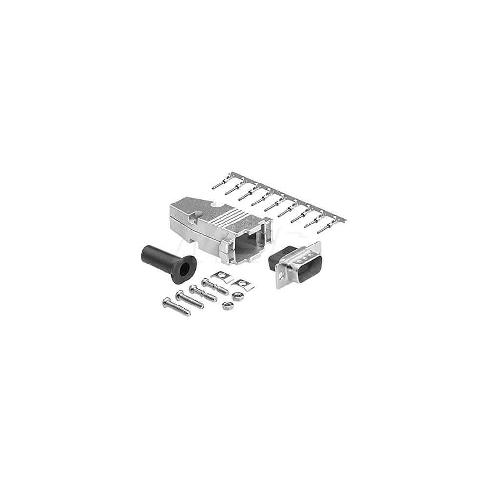 Male D-Sub RS-232 Serial DB9 Adapter Zinc Housing, Nickel-Plated, For Data Networks, Serial Data Transmission Device Management & Instrument Control