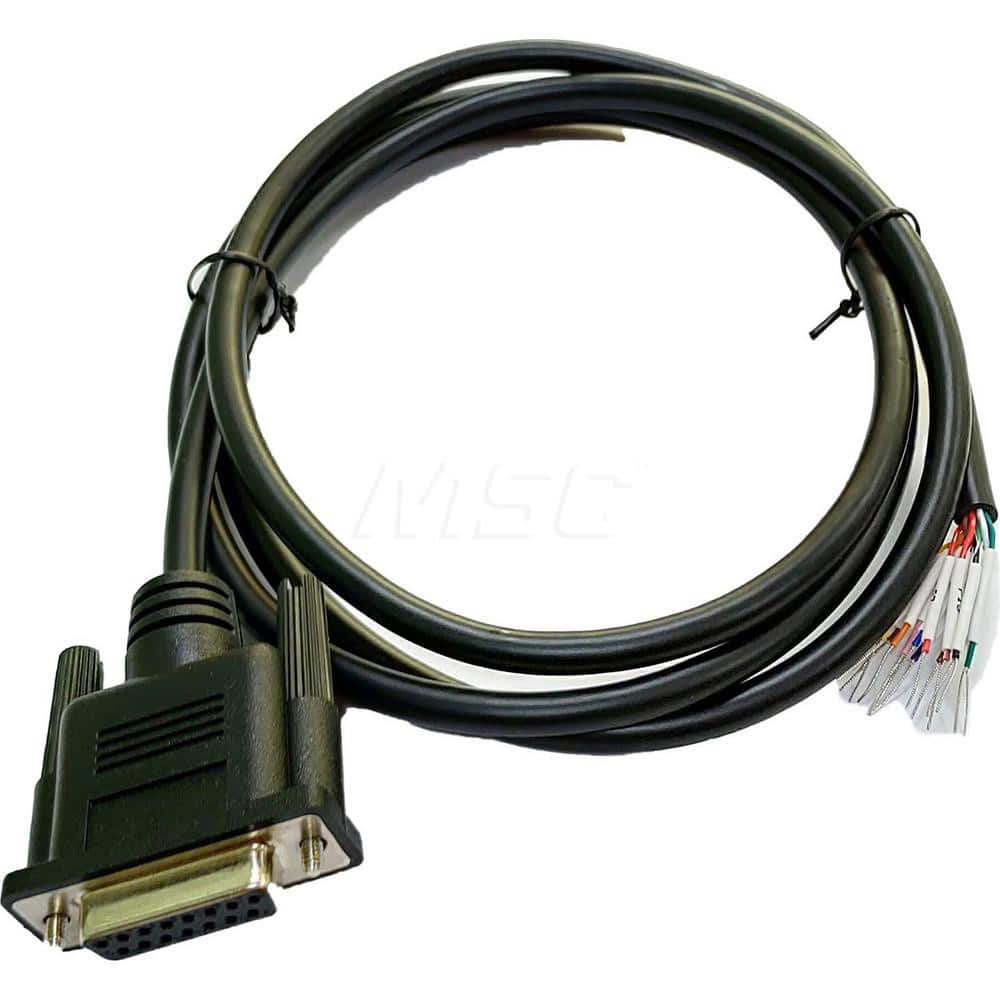 5' Female Serial Connector DB15 Computer Data Cable Flexible, Straight, Shielded