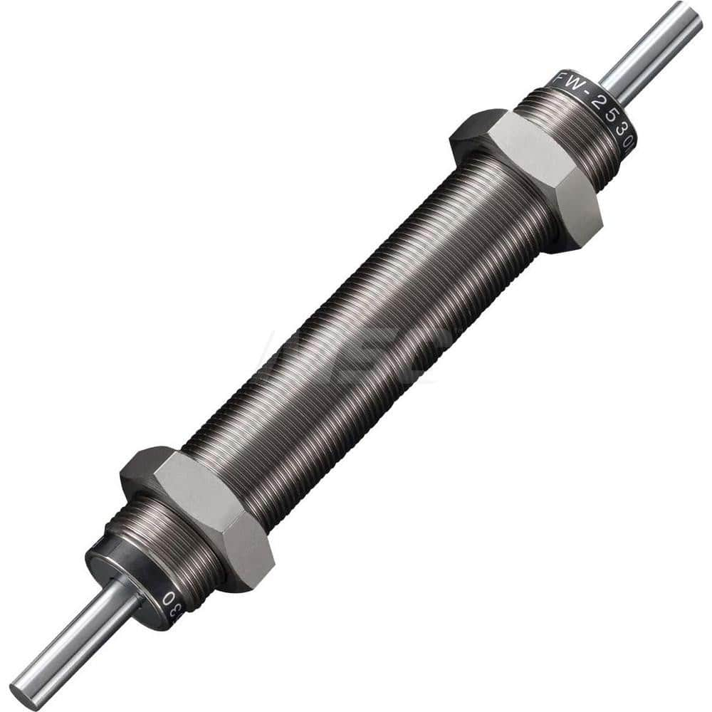 Standard-Duty Shock Absorber: 8 mm Rod Dia, 37 mm OD, 30 mm Stroke, M30 x 1.5 Thread 241 mm OAL, 29.4 lb Force