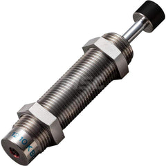 Standard-Duty Shock Absorber: 3.5 mm Rod Dia, 16.2 mm OD, 10 mm Stroke, M12 x 1 Thread 68 mm OAL, 9.8 lb Force