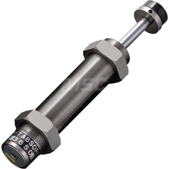 Standard-Duty Shock Absorber: 12 mm Rod Dia, 53.1 mm OD, 50 mm Stroke, M36 x 1.5 Thread 238 mm OAL, 68.6 lb Force