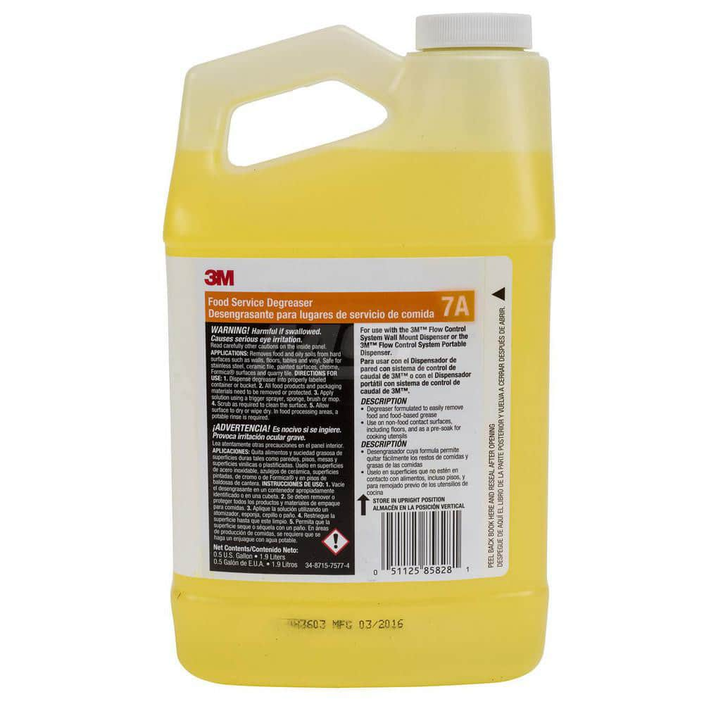 Food Service Degreaser: 0.5 gal Bottle Liquid Concentrate, Mild Ether Scent