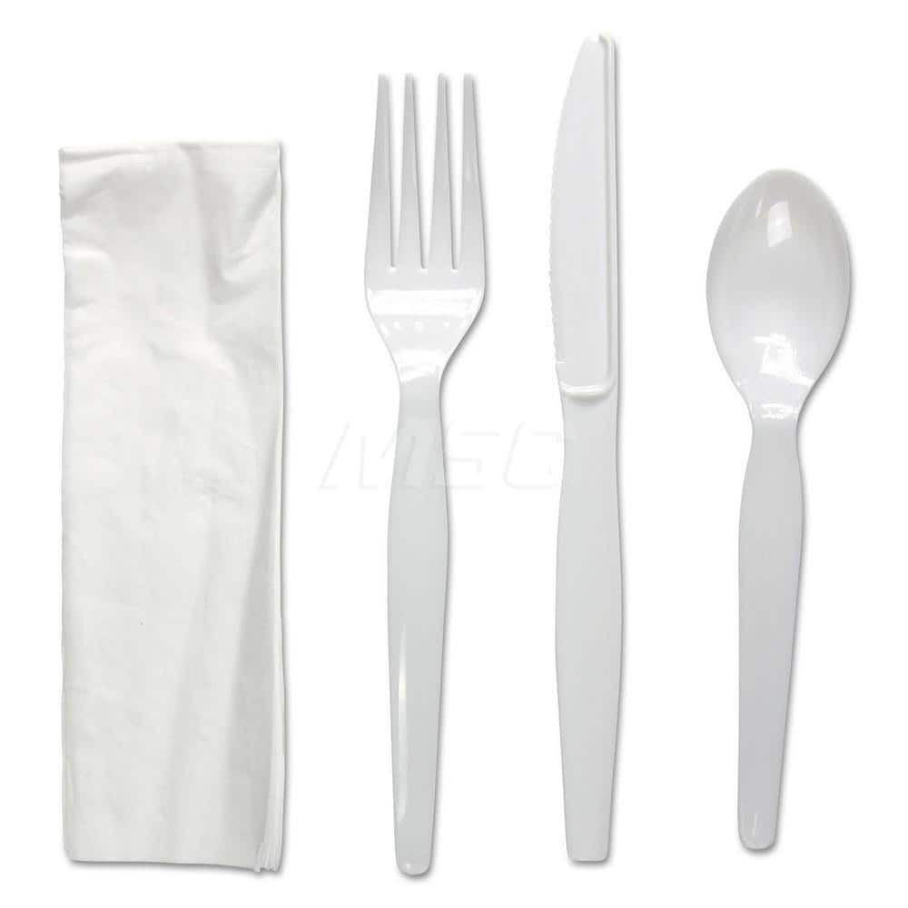 Paper & Plastic Cups, Plates, Bowls & Utensils; Flatware Type: Plastic Utensil Set; Material: Plastic; Color: White; Disposable: Disposable