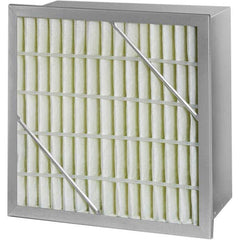 Pleated Air Filter: 24 x 24 x 12″, MERV 13, Rigid Cell Fiberglass, Galvanized Steel Frame, 500 CFM